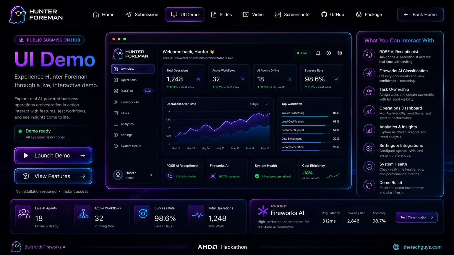 Hunter Foreman UI demo